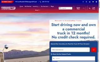 FreedomWay Trucks website