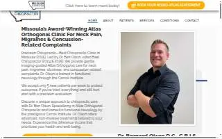 Precision Chiropractic of Missoula website