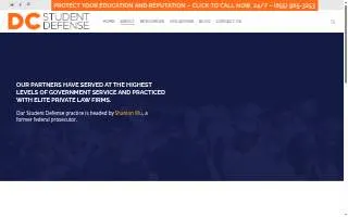 DC Student Defense website