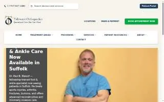 Tidewater Orthopaedics of Norfolk website