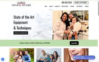 Alpha Dental Studio Inc. website