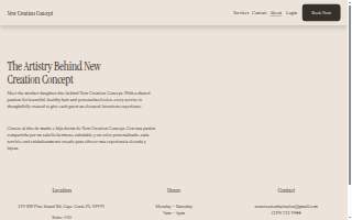 New Creation Hair Salon website