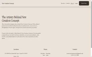 New Creation Hair Salon website