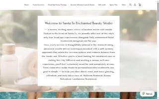 Santa Fe Enchanted Beauty Studio website