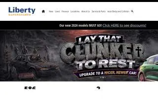 Liberty Superstores website