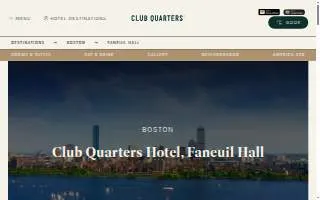 Club Quarters Hotel Faneuil Hall, Boston website