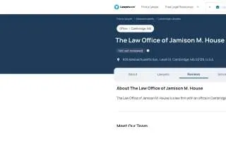 The Law Office of Jamison House website