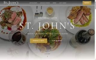 St. John's Restaurant website