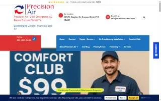 Precision Air of Corpus Christi website