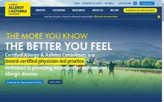 Certified Allergy & Asthma Consultants of Troy website