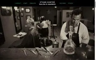Ethan Hunter Salon and Barber website