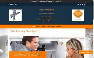 JC Plus Plumbing L.L.C. website
