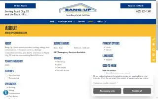 Bang-Up Construction website