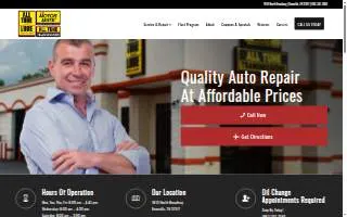 All Tune and Lube - Auto repair shop website