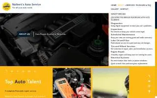 Nolbert's Auto Service website