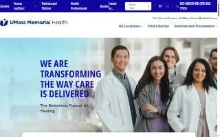 UMass Memorial Medical Group website
