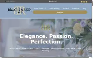 Brooks and Reid Events and Rentals website
