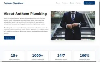 Anthem Plumbing Services of Las Vegas website