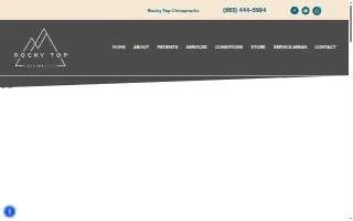Rocky Top Chiropractic website