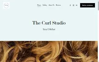 The Curl Studio website