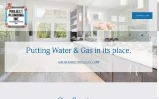 Project Plumbing, Inc. website