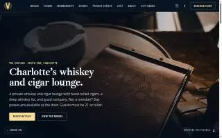 The Vintage Whiskey & Cigar Bar of Charlotte website