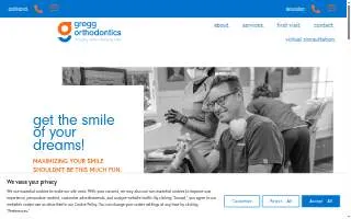 Gregg Orthodontics website