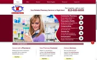 St. Joseph Pharmacy of Tampa website