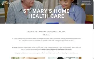 St Mary's Home Health Care Inc of Las Vegas website