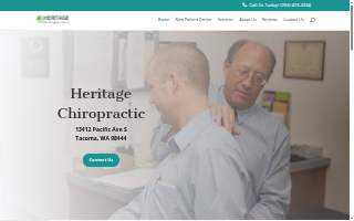 Heritage Clinic of Chiropractic website