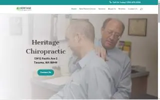 Heritage Clinic of Chiropractic website