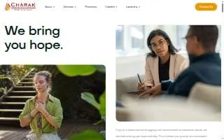 Charak Center for Health and Wellness website