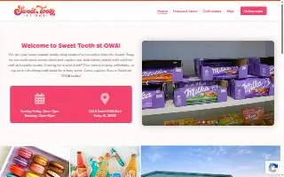 Sweet Tooth Candy Store website