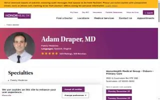 Adam Draper, MD website
