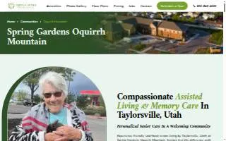 Spring Gardens Senior Living Oquirrh Mountain of Salt Lake City website