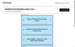 Family Foot and Ankle Center of Washington website
