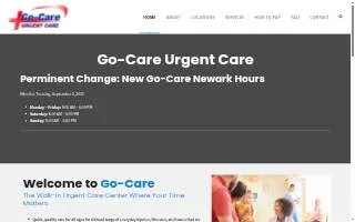 Go-Care Urgent Care of Wilmington website