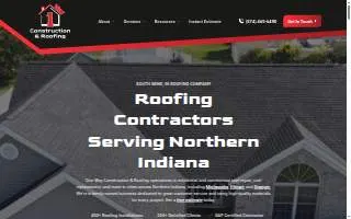 One Way Construction and Roofing website