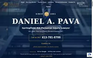 Attorney Daniel A. Pava, Accident Lawyer website