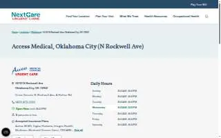 Access Medical Center Urgent Care Oklahoma City - N. Rockwell Ave website