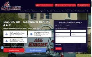 All Knight Heating & Air Conditioning, Inc website