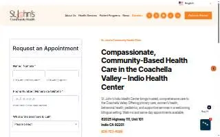St. John's Community Health Indio Health Center website