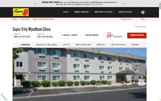 Super 8 by Wyndham Chico website