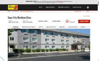 Super 8 by Wyndham Chico website