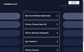 Bladium Sports & Fitness Club website