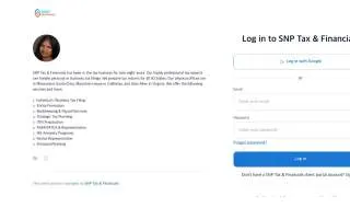 SNP Tax & Financials of Pleasanton website
