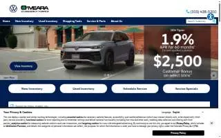 O'Meara Volkswagen of Thornton website