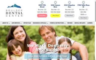 Boulder Dental Center website