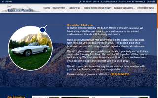 Boulder Motors website
