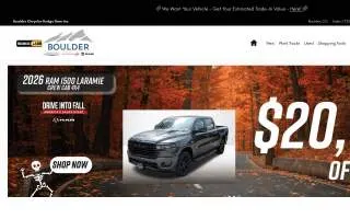 Boulder Chrysler Dodge Ram website